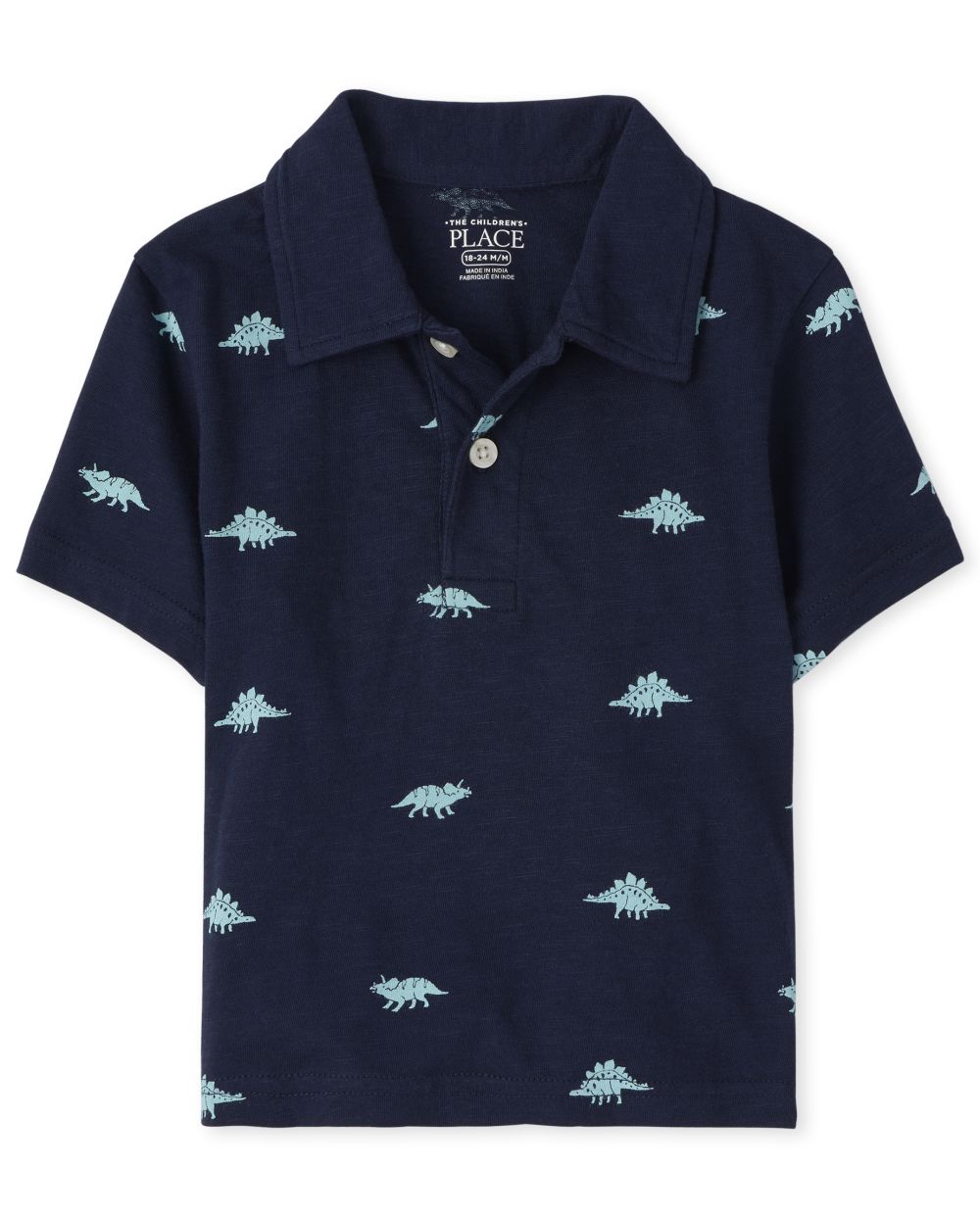 

s Toddler Boys Print Jersey Polo - Blue - The Children's Place