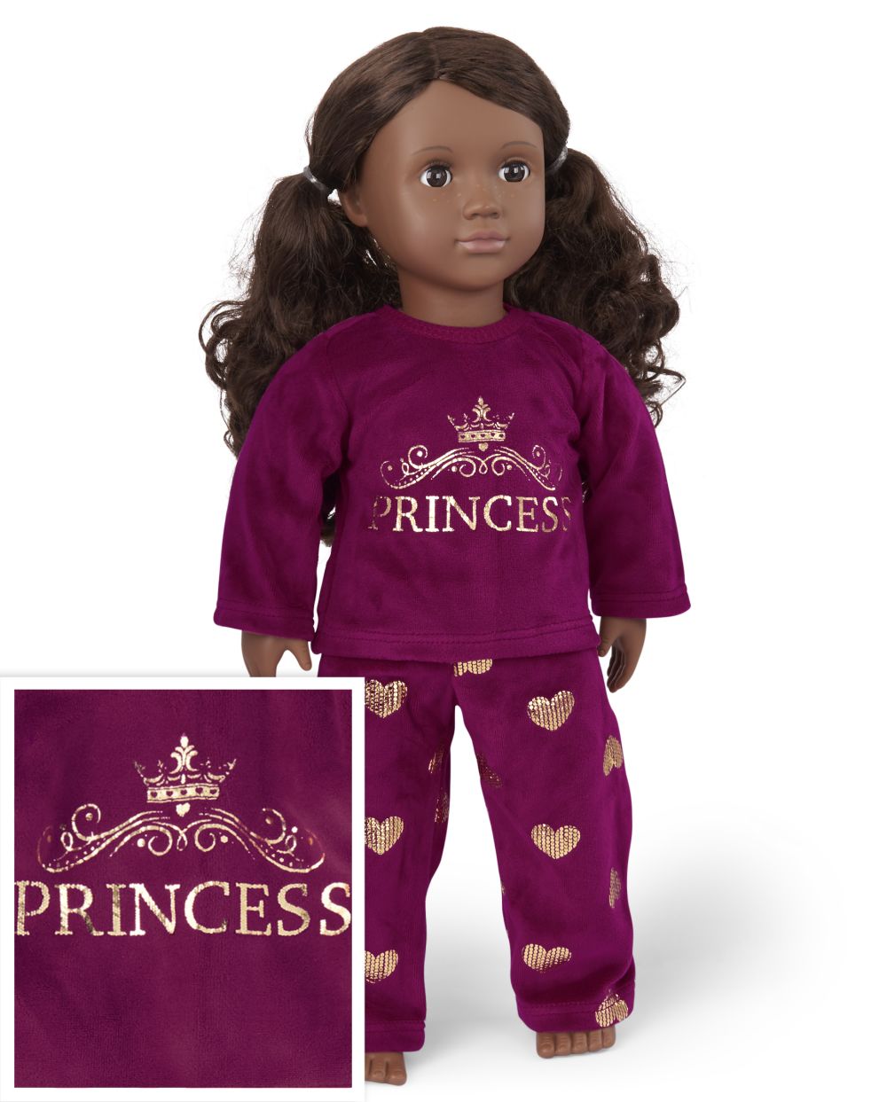 

s Doll Mommy And Me Princess Velour Matching Pajamas - Red - The Children's Place