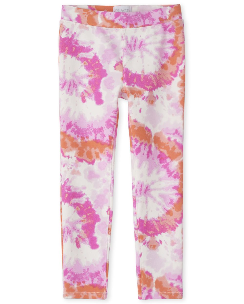 

Girls Tie Dye Perfect Ponte Leggings - Pink - The Children's Place