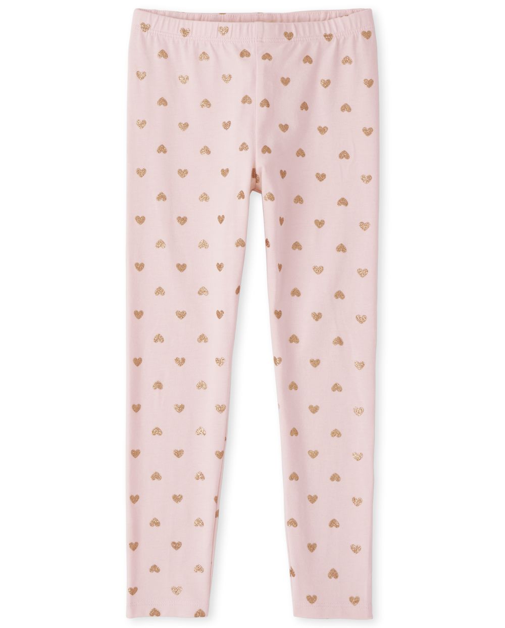 

Girls Glitter Hearts Leggings - Pink - The Children's Place