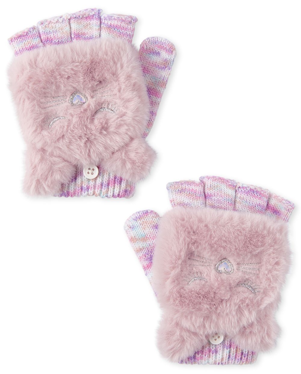 

Girls Faux Fur Gloves - Multi - The Children's Place