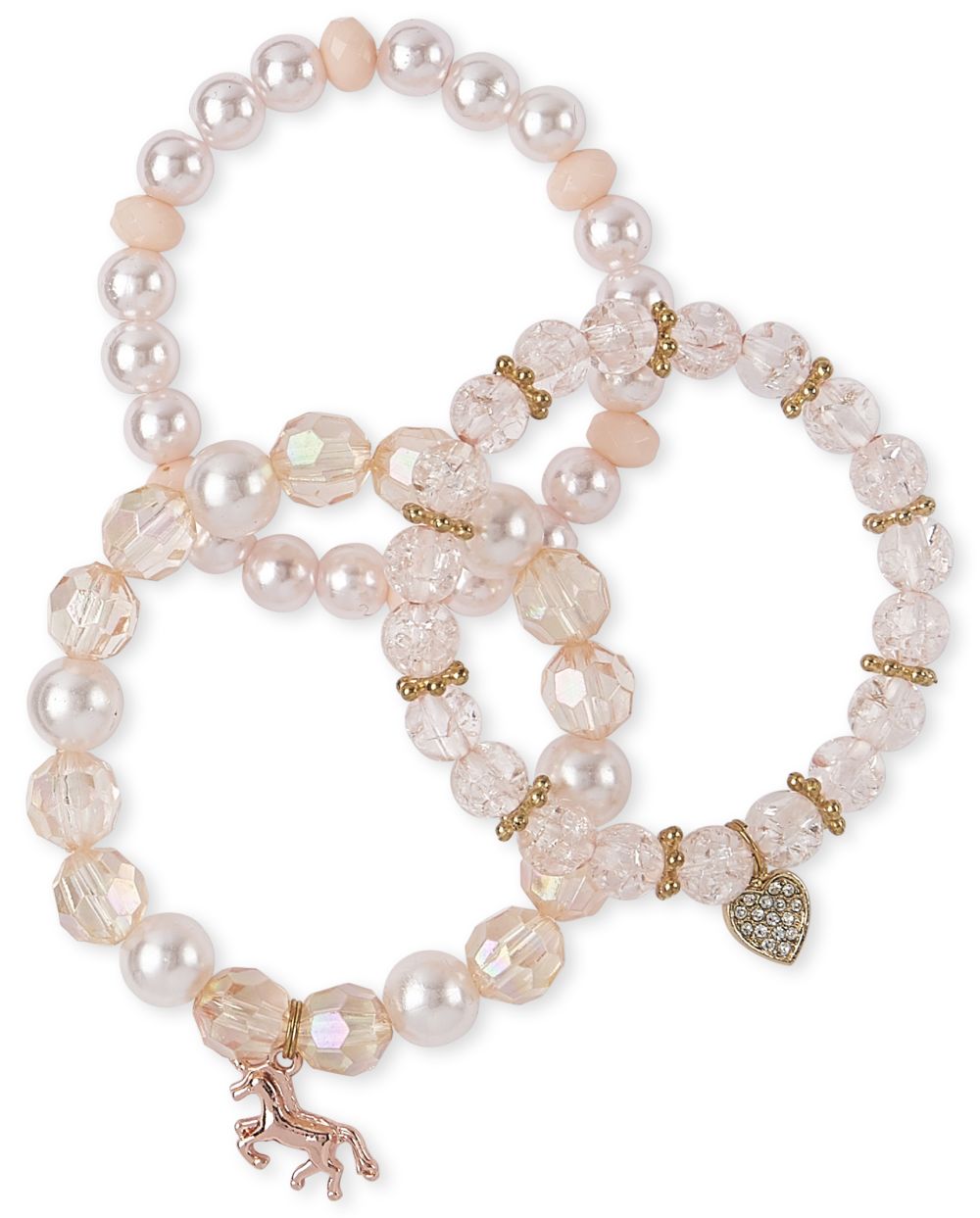 

Girls Unicorn Beaded Bracelet 3-Pack - Multi - The Children's Place