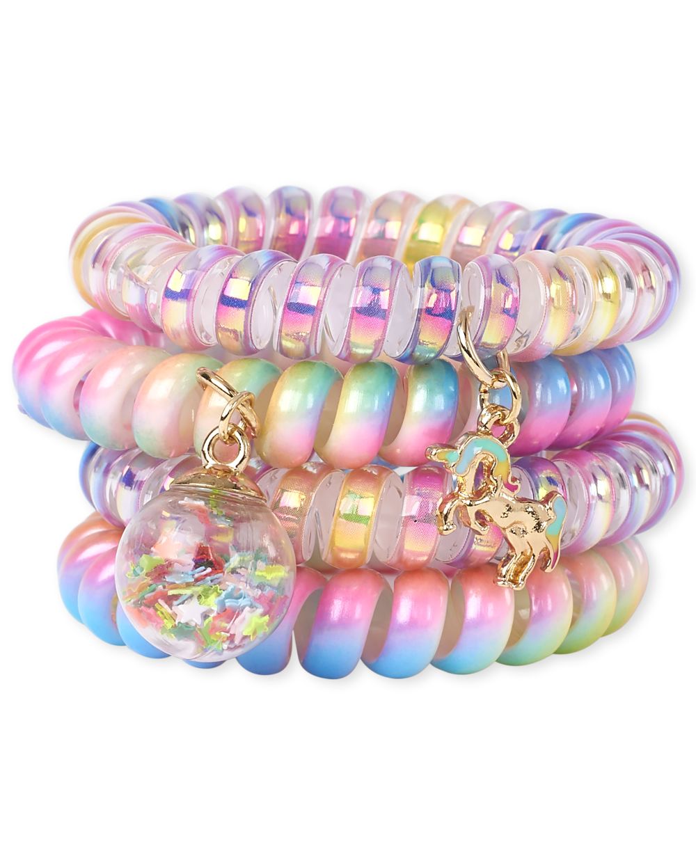 

Girls Shakey Unicorn Coil Bracelet 4-Pack - Multi - The Children's Place