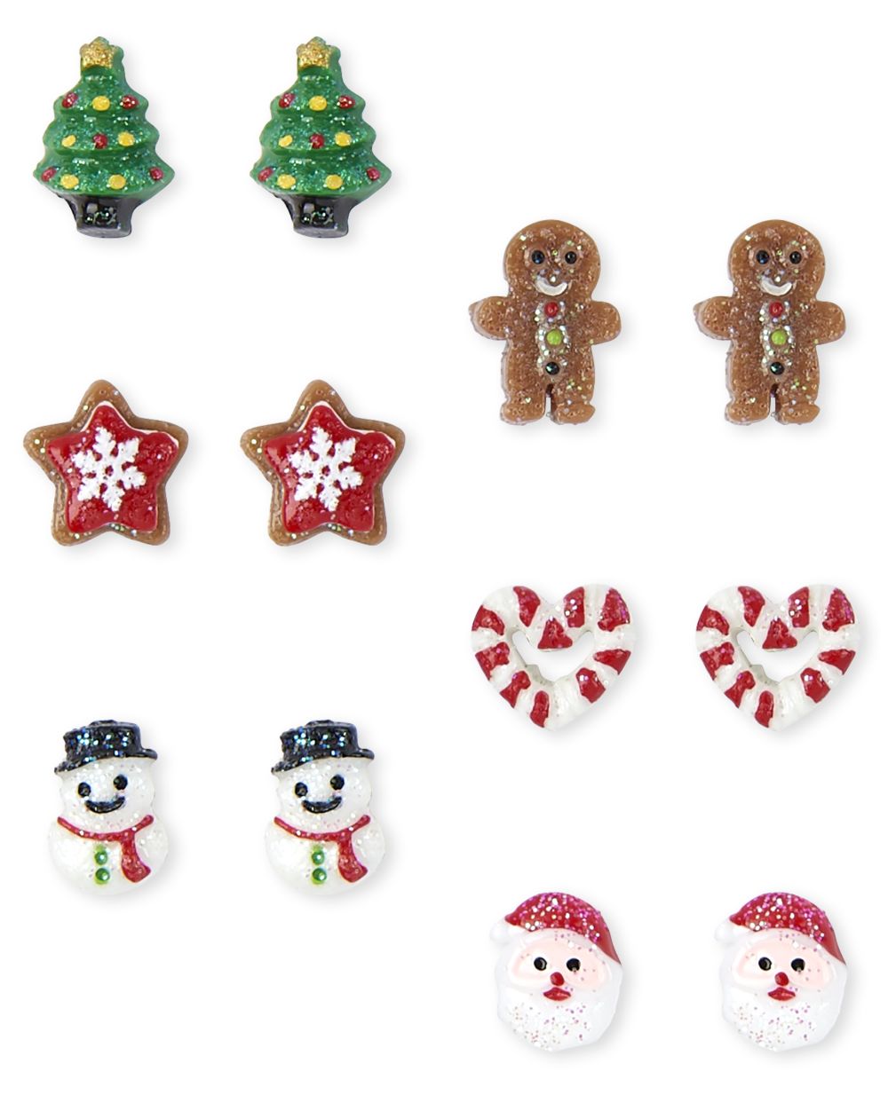 

Girls Christmas Earrings 6-Pack - Multi - The Children's Place