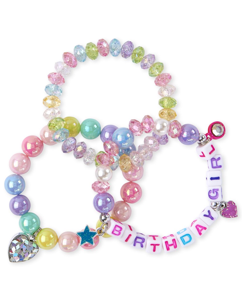 

Girls Birthday Beaded Bracelet 3-Pack - Multi - The Children's Place