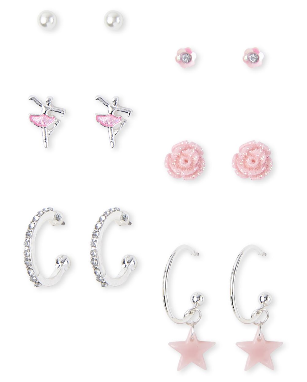 

Girls Ballerina Earrings 6-Pack - Multi - The Children's Place