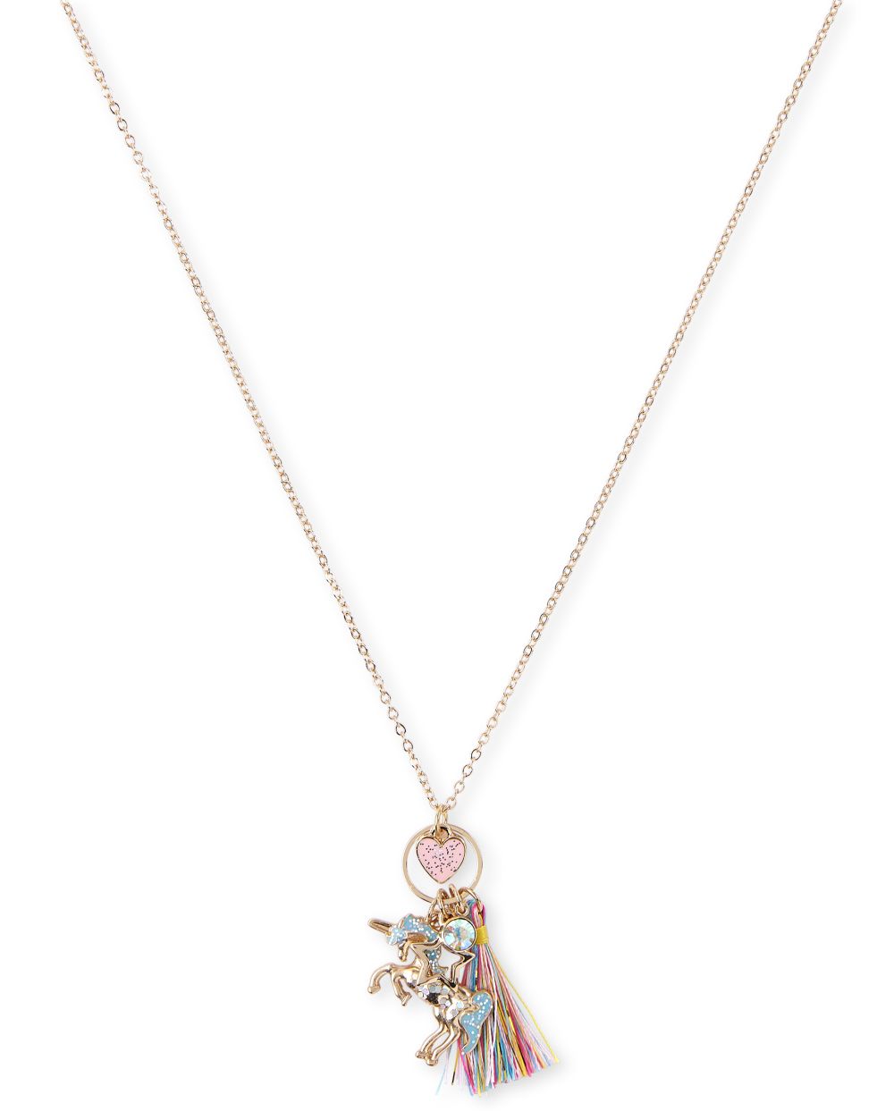 

Girls Unicorn Tassel Cluster Necklace - Multi - The Children's Place