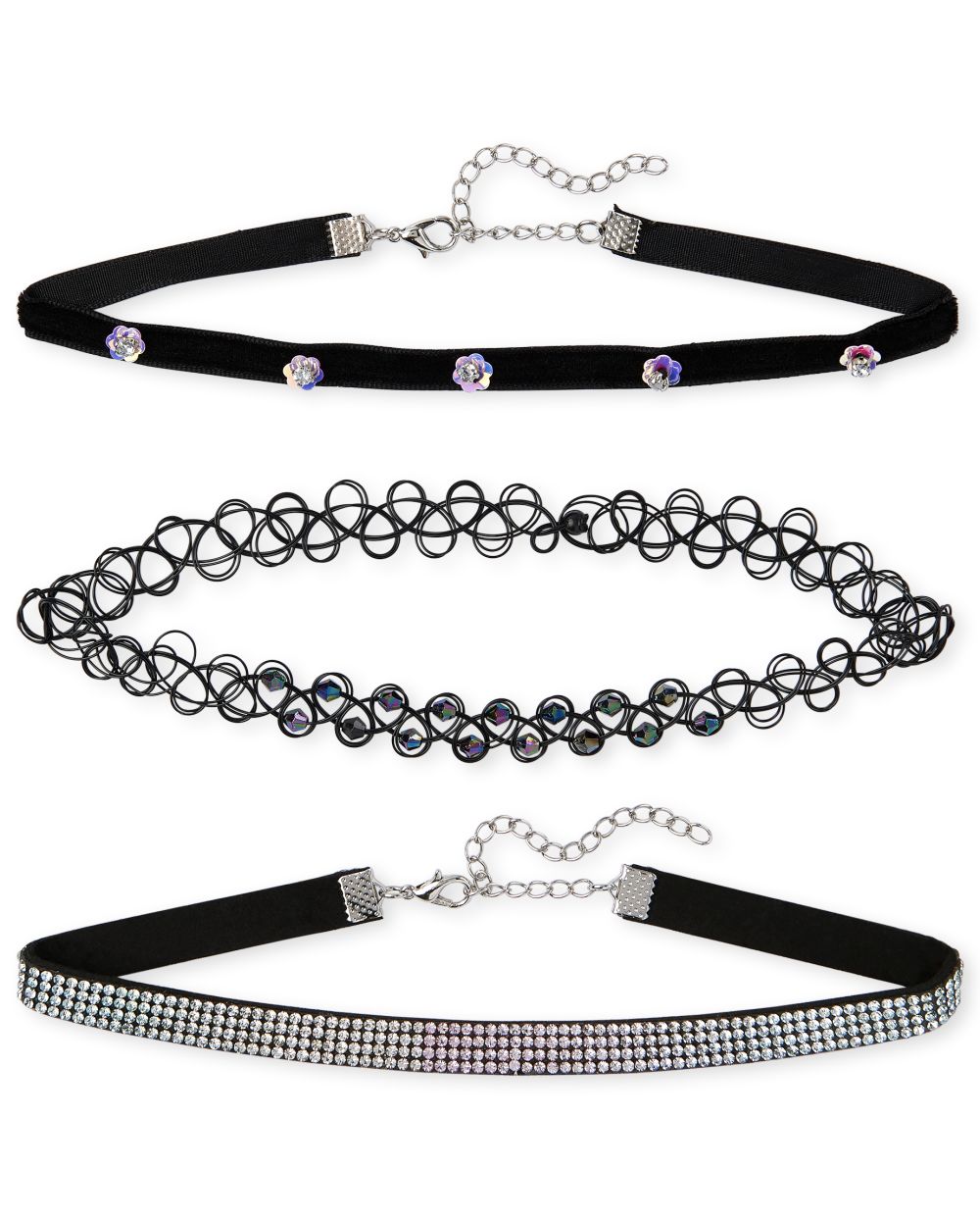 

Girls Flower Choker Necklace 3-Pack - Multi - The Children's Place