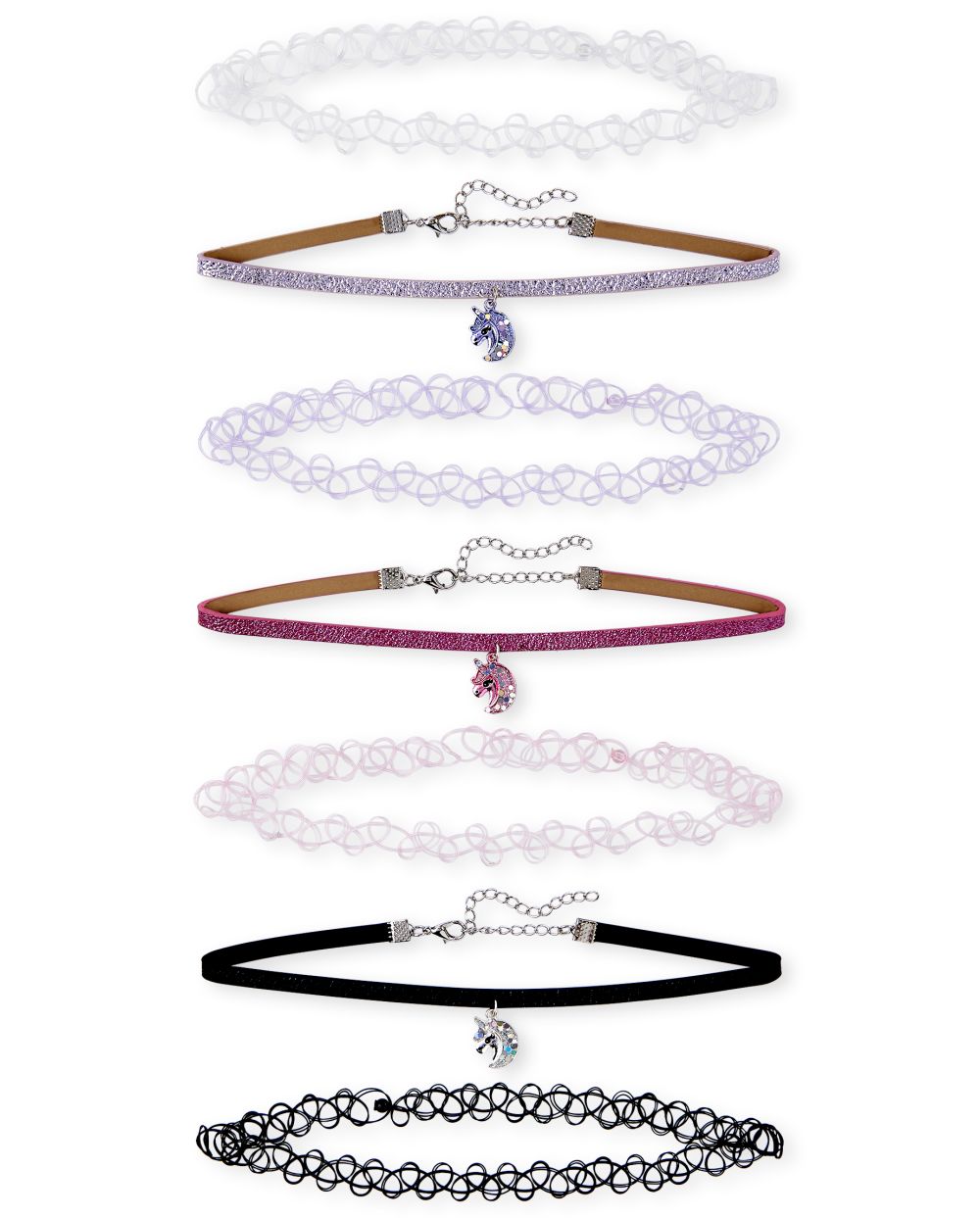 

Girls Unicorn Choker Necklace 3-Pack - Multi - The Children's Place
