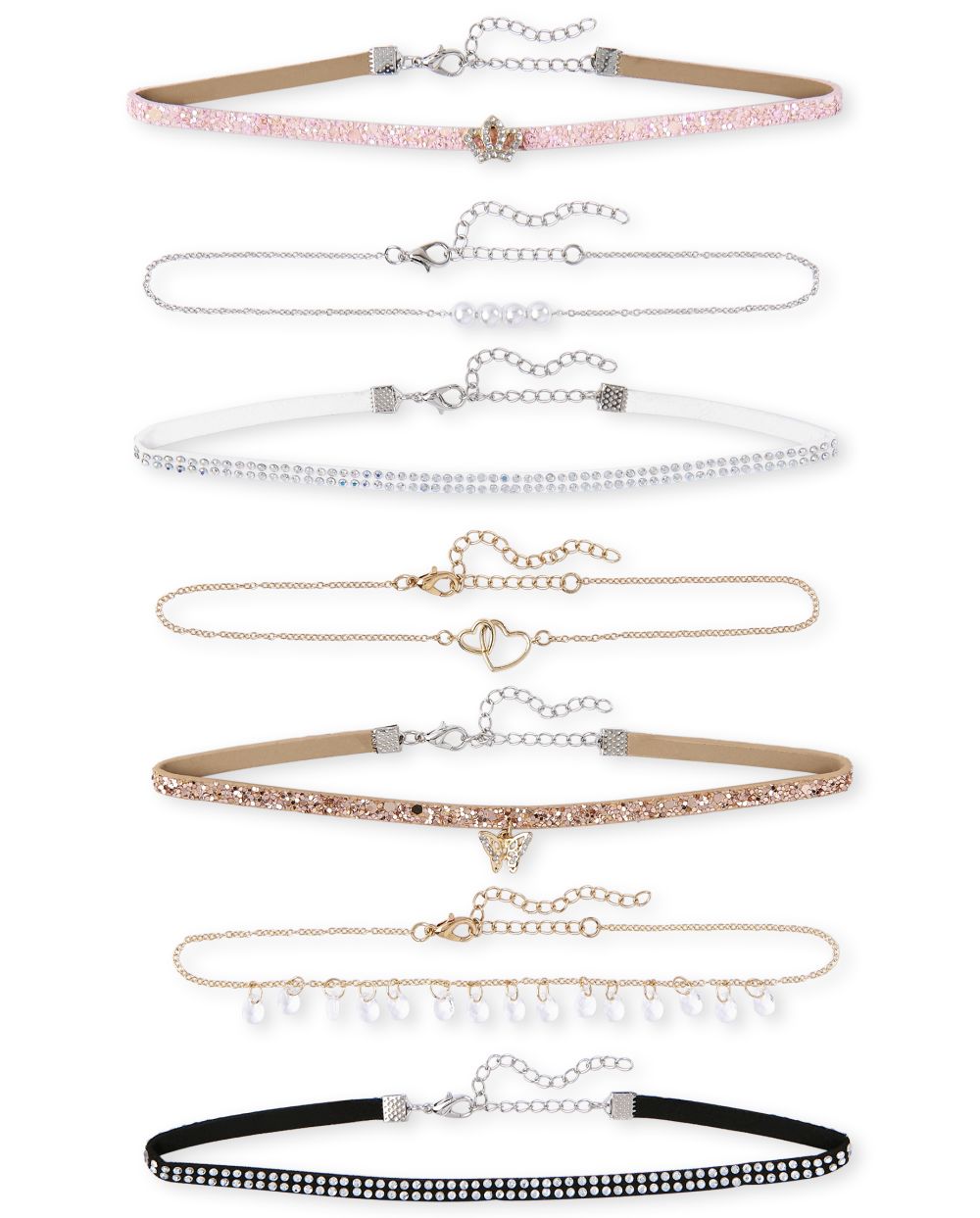 

Girls Sparkle Choker Necklace 7-Pack - Multi - The Children's Place