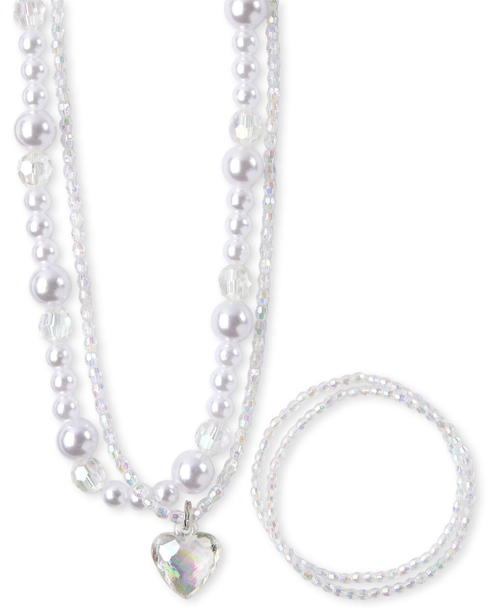 

Girls Faux Pearl Beaded Necklace Set - Multi - The Children's Place