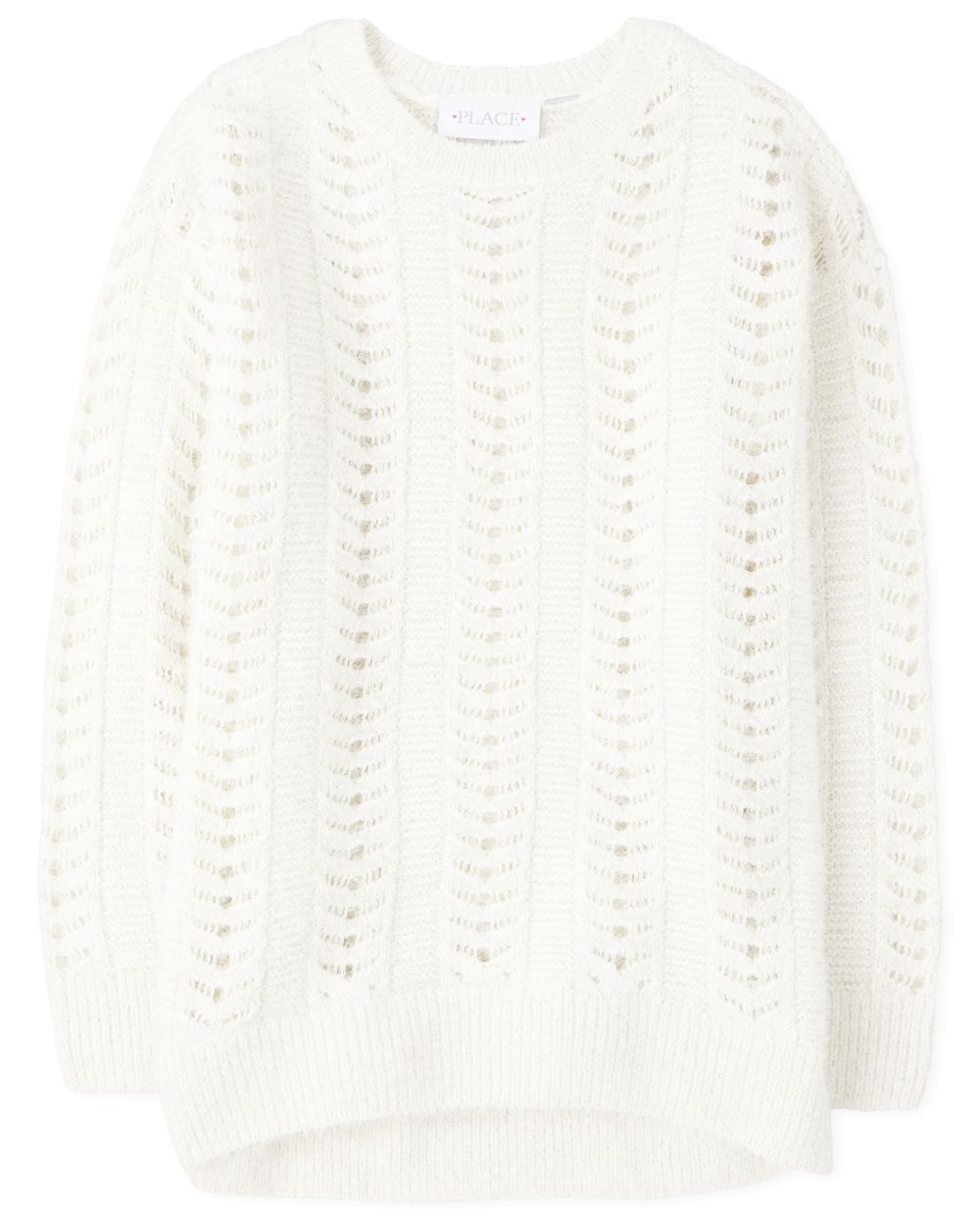 

Girls Cable Knit Sweater - White - The Children's Place