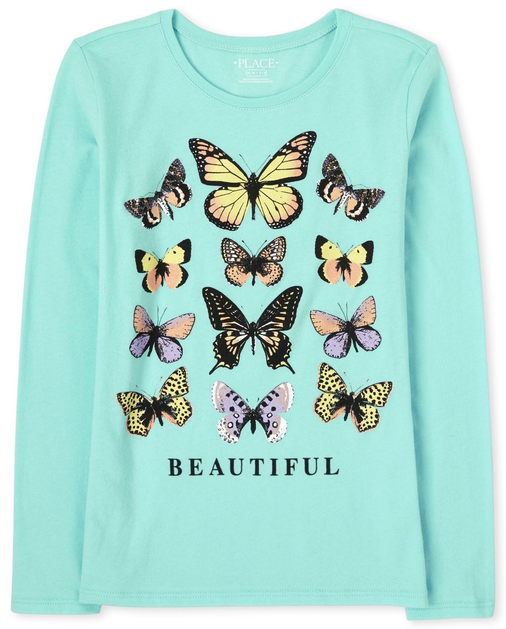 

Girls Butterfly Graphic Tee - Blue T-Shirt - The Children's Place