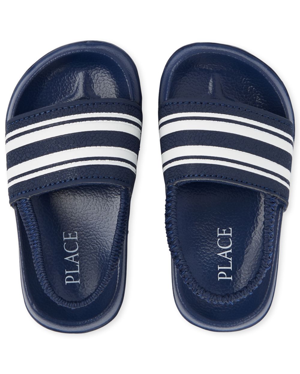 

s Toddler Boys Striped Slides - Blue - The Children's Place