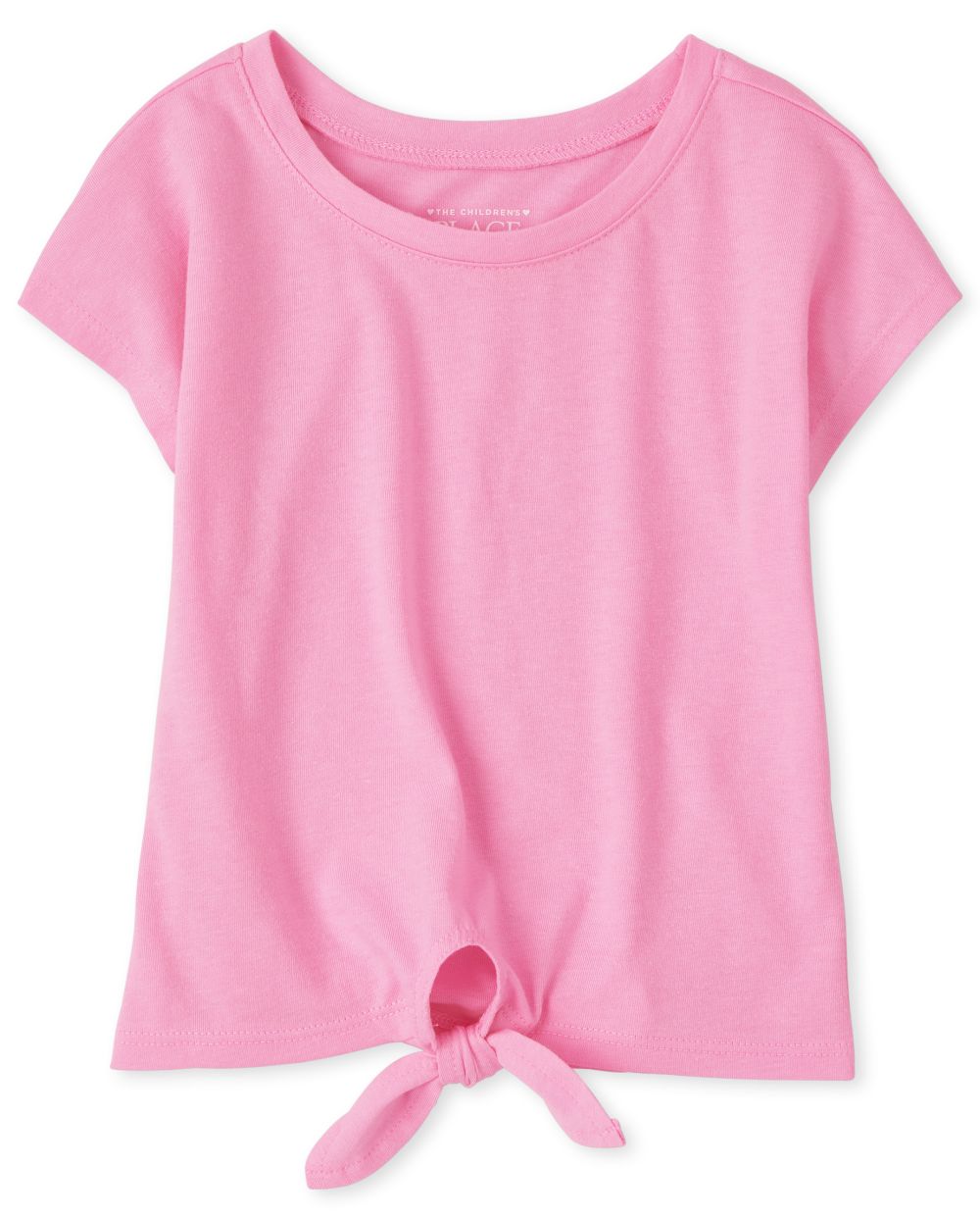 

s Baby And Toddler Tie Front Basic Layering Tee - Pink T-Shirt - The Children's Place