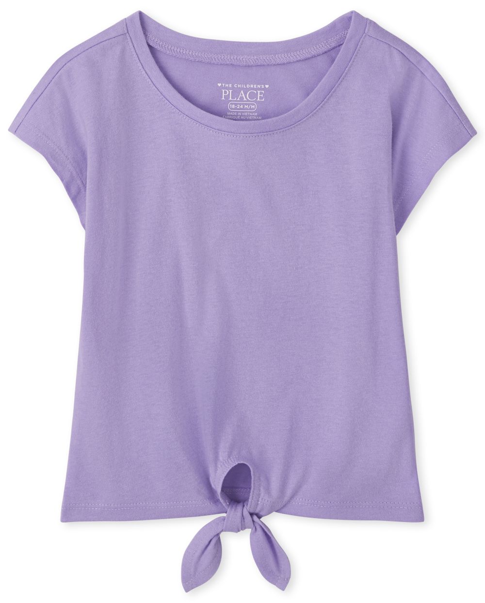 

s Baby And Toddler Tie Front Basic Layering Tee - Purple T-Shirt - The Children's Place