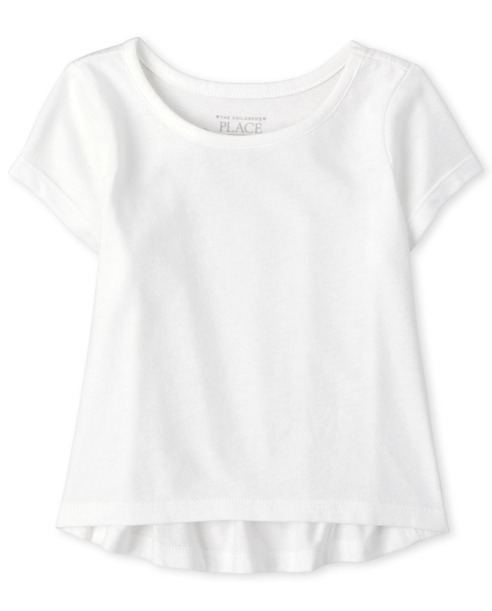 

s Baby And Toddler High Low Basic Layering Tee - White T-Shirt - The Children's Place