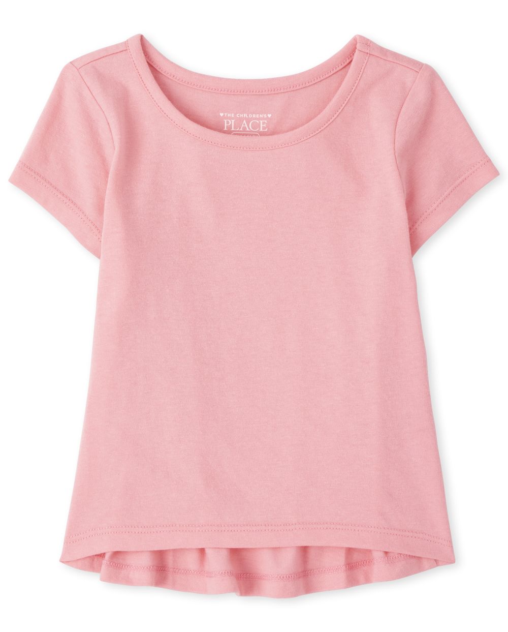 

s Baby And Toddler High Low Basic Layering Tee - Pink T-Shirt - The Children's Place