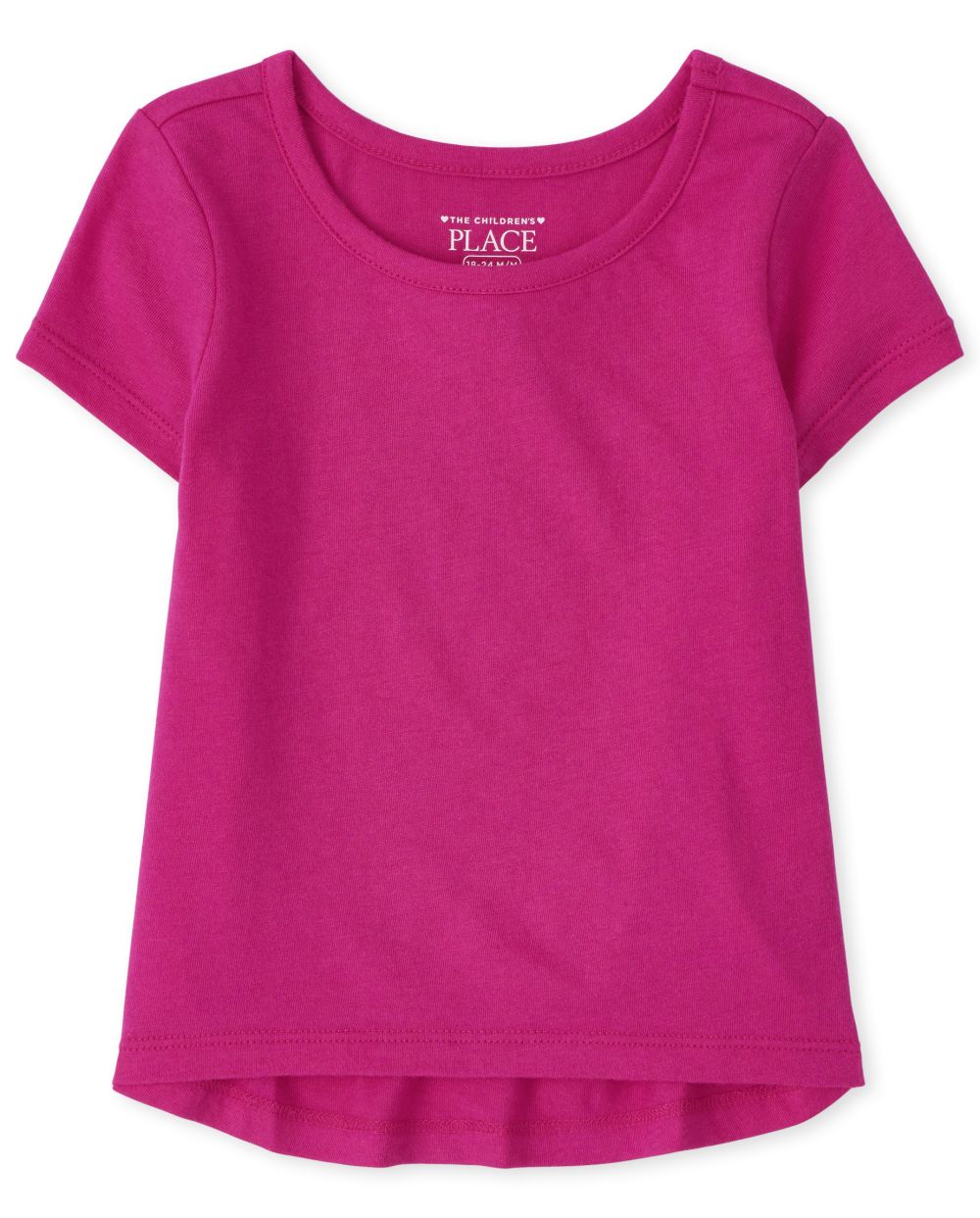 

s Baby And Toddler High Low Basic Layering Tee - Pink T-Shirt - The Children's Place