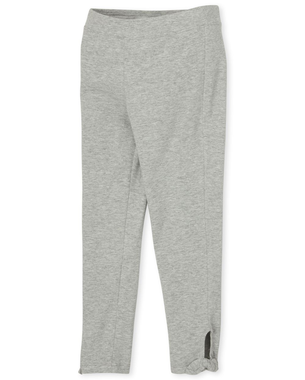 

Girls Tie Hem Leggings - Gray - The Children's Place