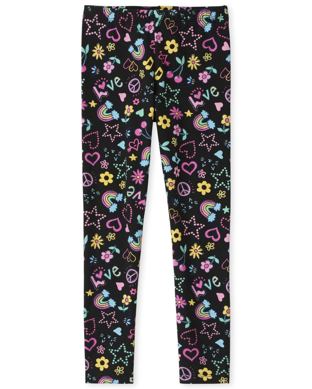 

Girls Print Leggings - Black - The Children's Place