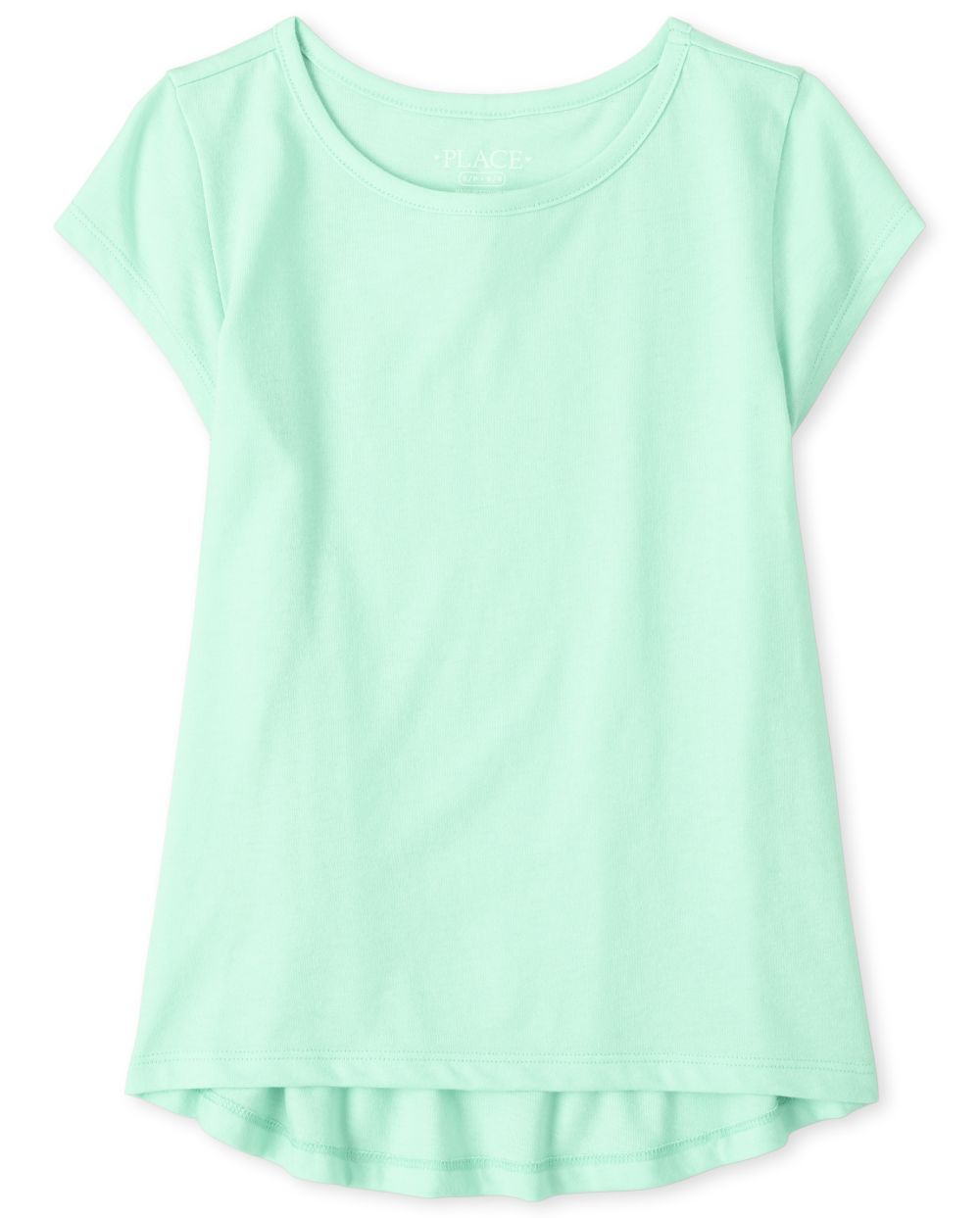 

Girls High Low Basic Layering Tee - Green T-Shirt - The Children's Place