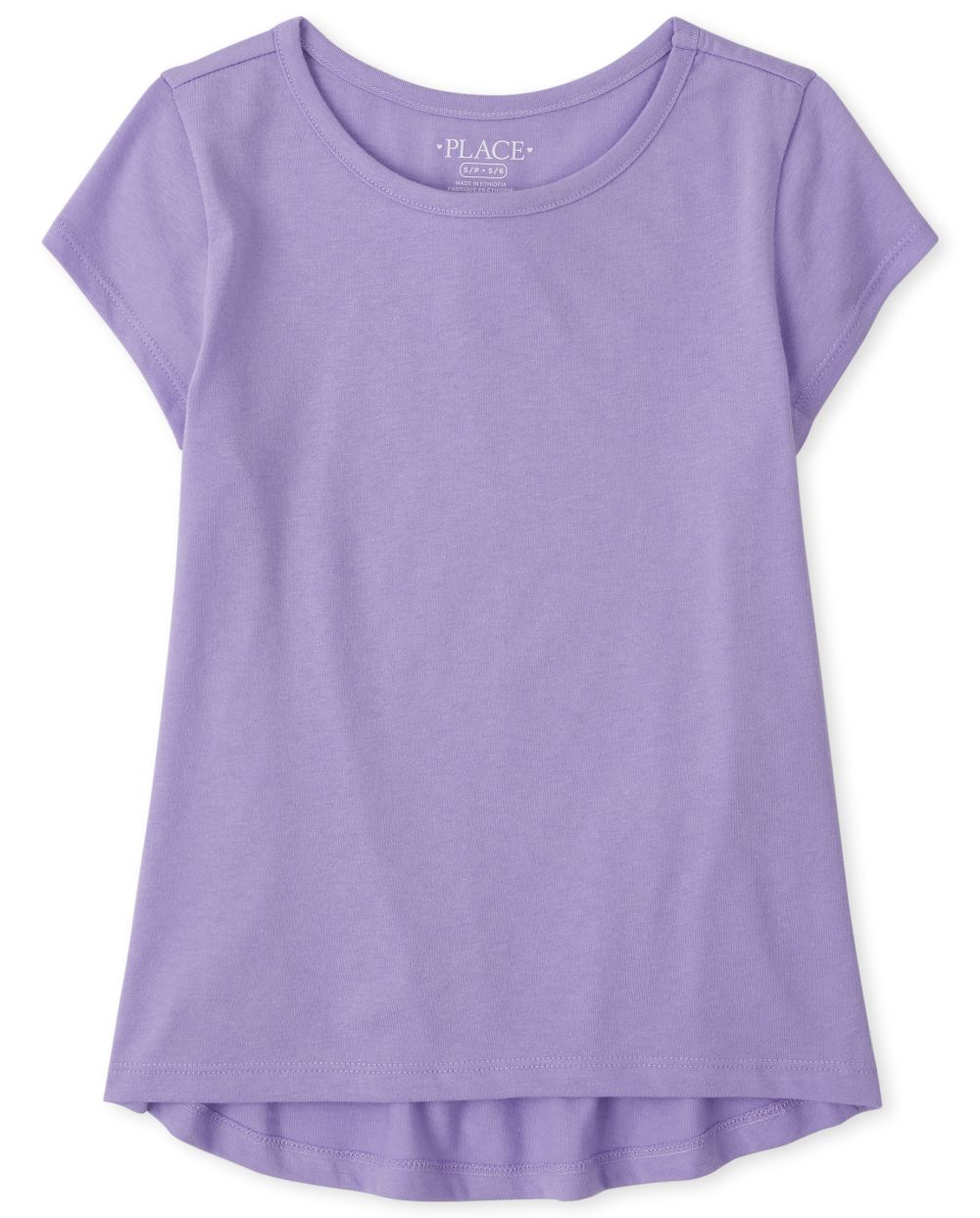 

Girls High Low Basic Layering Tee - Purple T-Shirt - The Children's Place