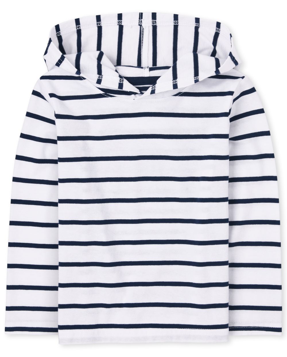 

s Baby And Toddler Boys Striped Hoodie Top - White - The Children's Place