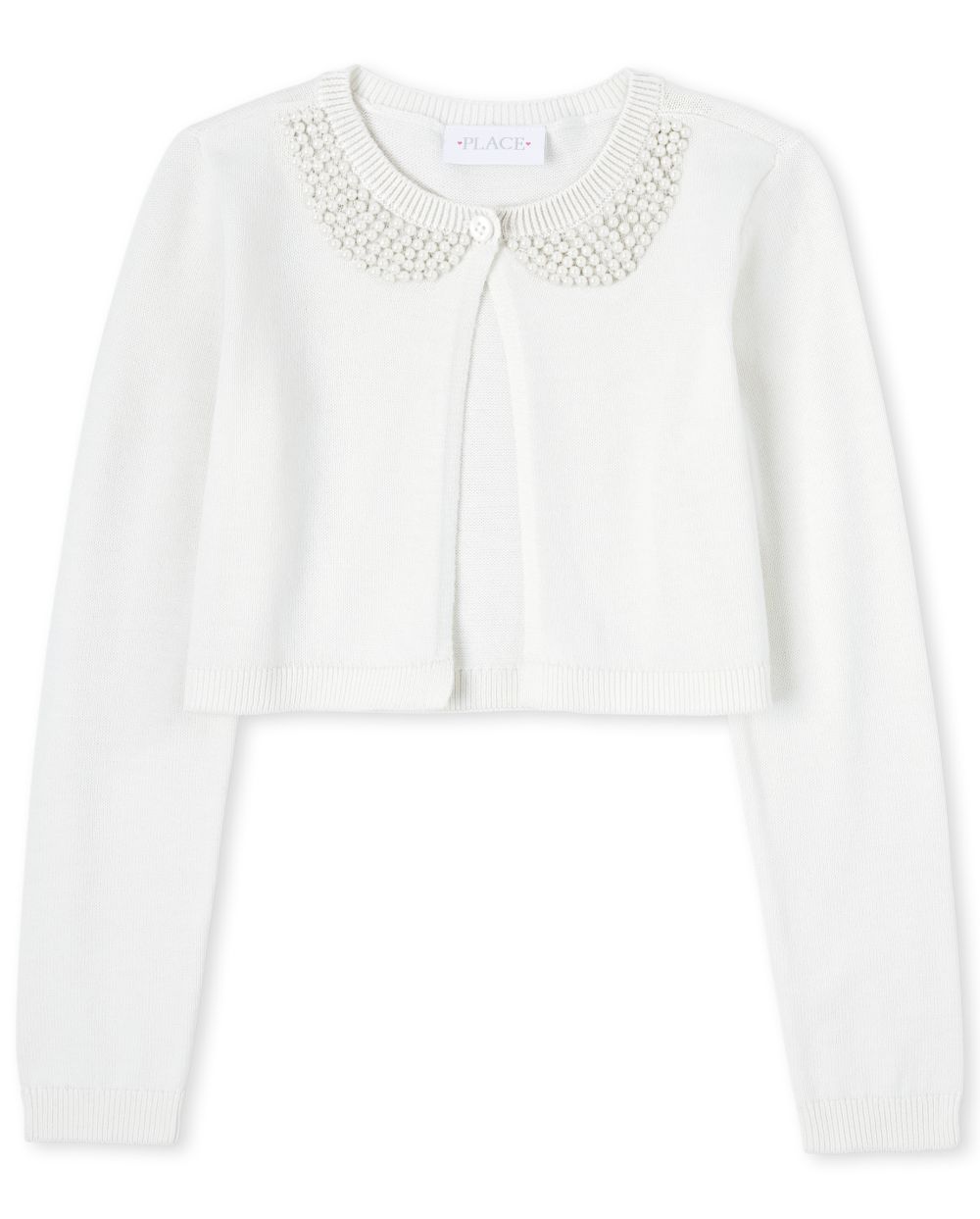 

Girls Embellished Cardigan - White Sweater - The Children's Place