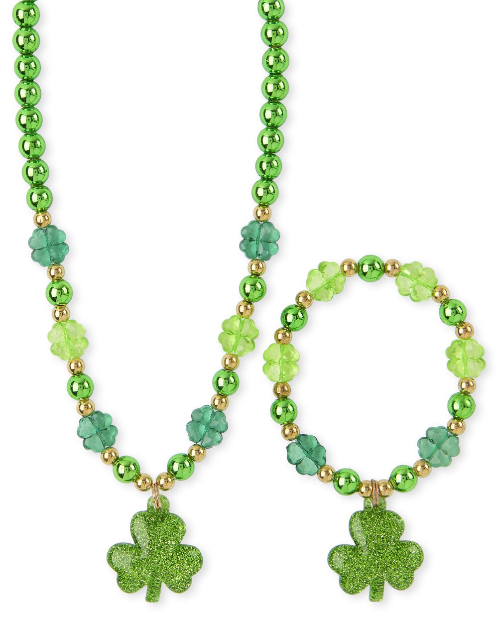 

Girls St. Patrick's Day Beaded Necklace And Bracelet Set - Multi - The Children's Place