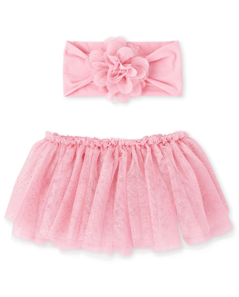 

Newborn Baby Headwrap And Tutu Set - Pink - The Children's Place