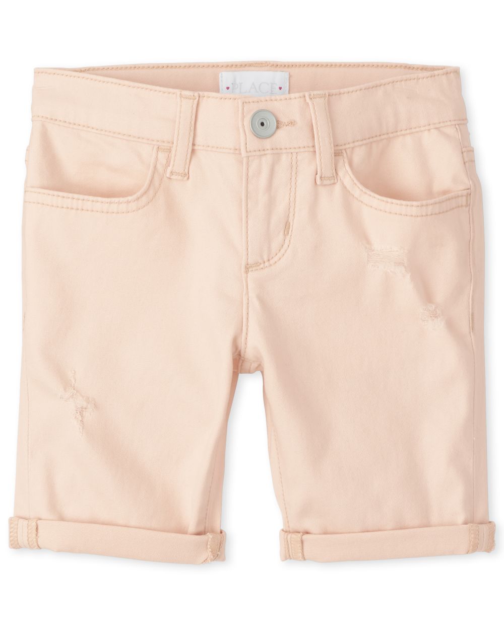 

s Distressed Twill Skimmer Shorts - Orange - The Children's Place