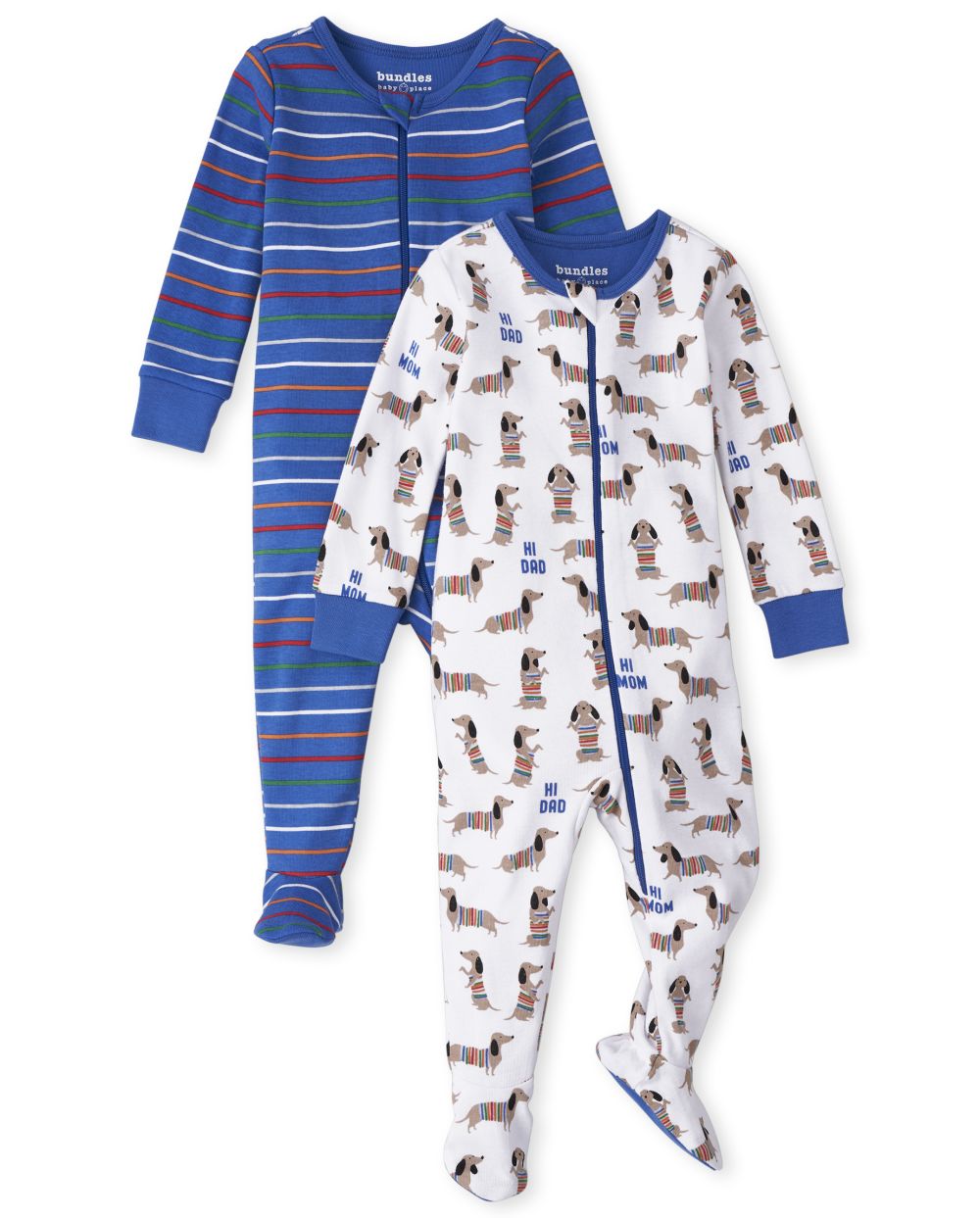 

s Baby And Toddler Boys Dog Snug Fit Cotton One Piece Pajamas 2-Pack - White - The Children's Place
