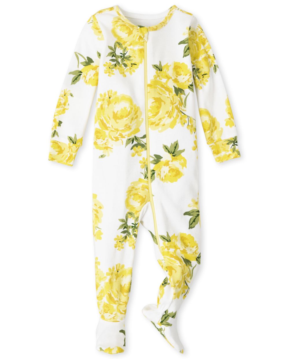 

s Baby And Toddler Mommy And Me Floral Matching Snug Fit Cotton One Piece Pajamas - Yellow - The Children's Place