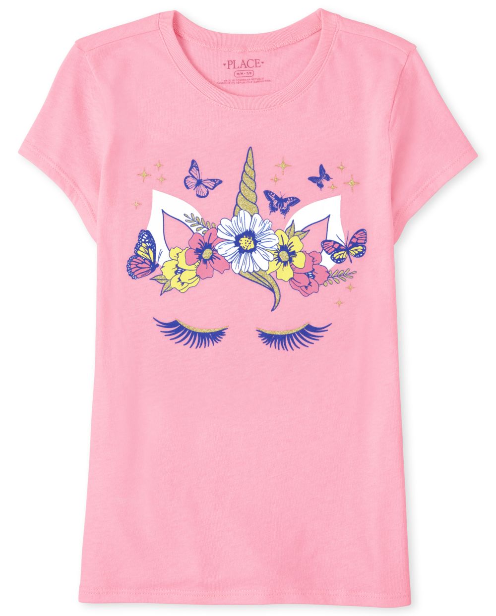 

s Floral Unicorn Graphic Tee - Pink T-Shirt - The Children's Place