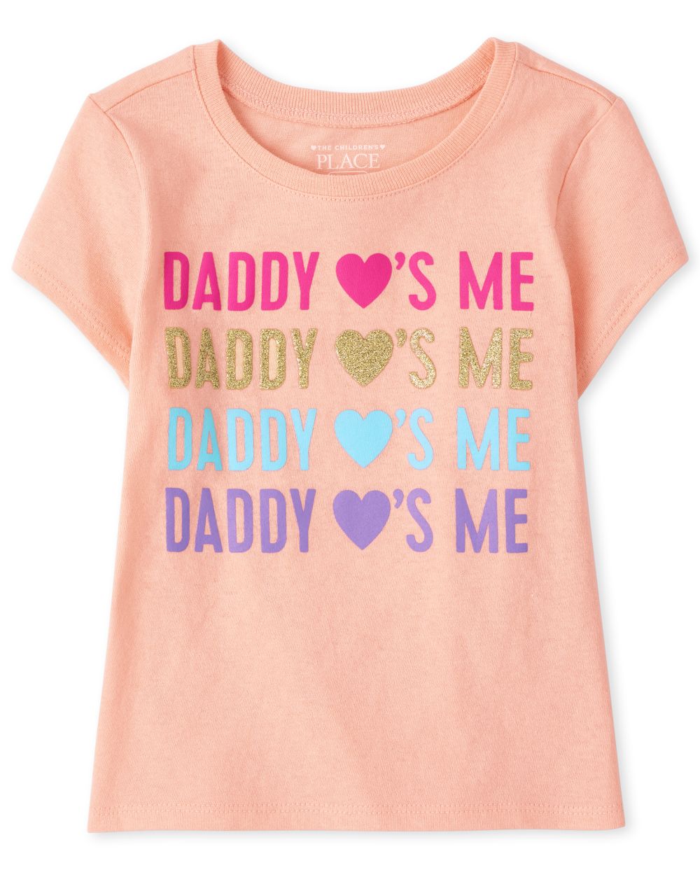 

s Baby And Toddler Daddy Loves Me Graphic Tee - Pink T-Shirt - The Children's Place