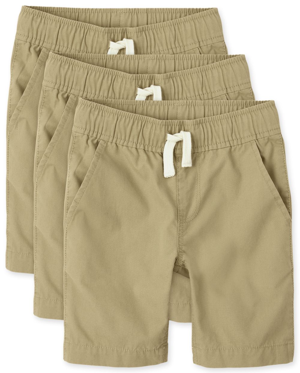 

Boys Boys Uniform Pull On Jogger Shorts 2-Pack - Tan - The Children's Place