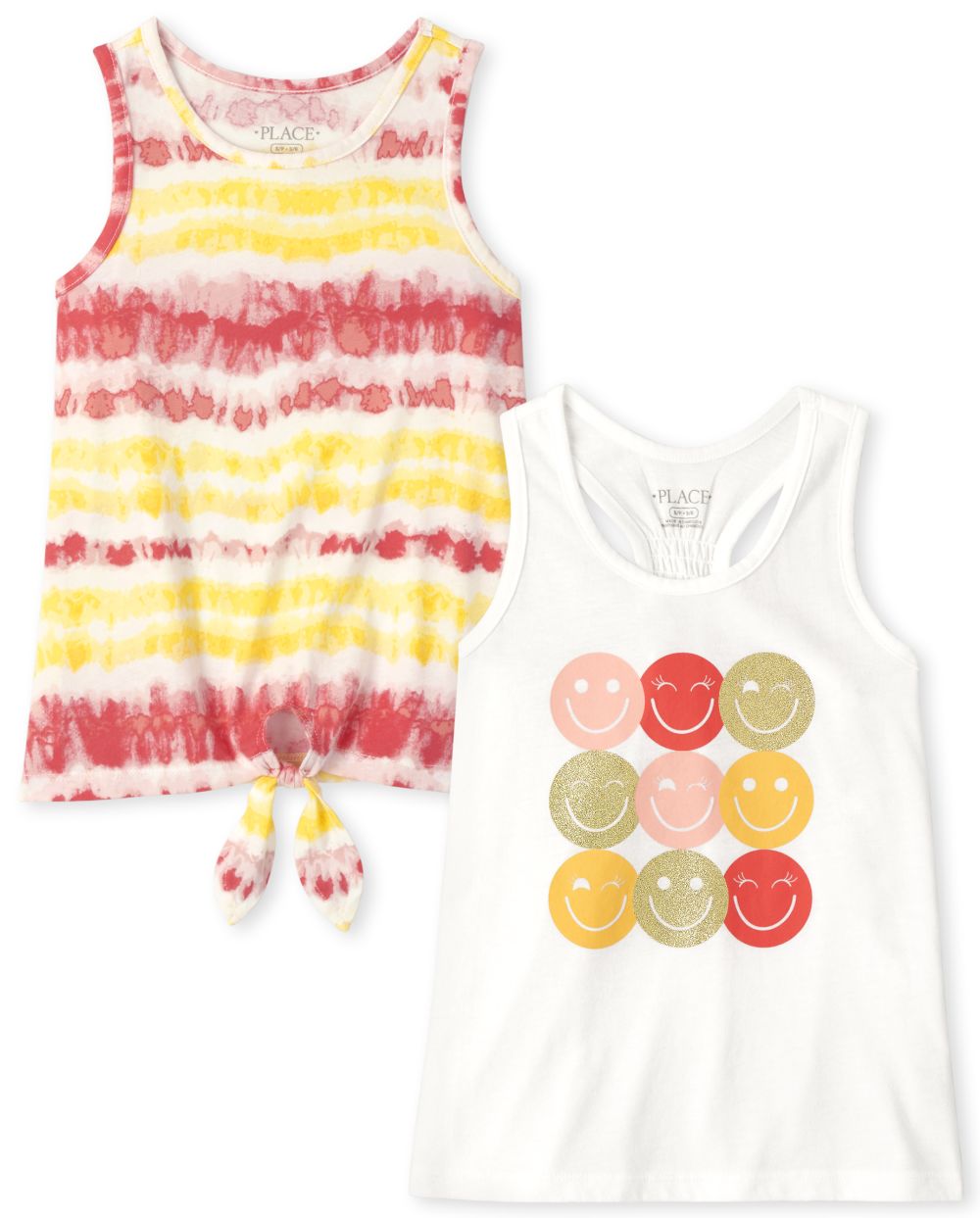 The Children's Place Girls Tie Front Tank Top 2-Pack - White - L (10/12)
