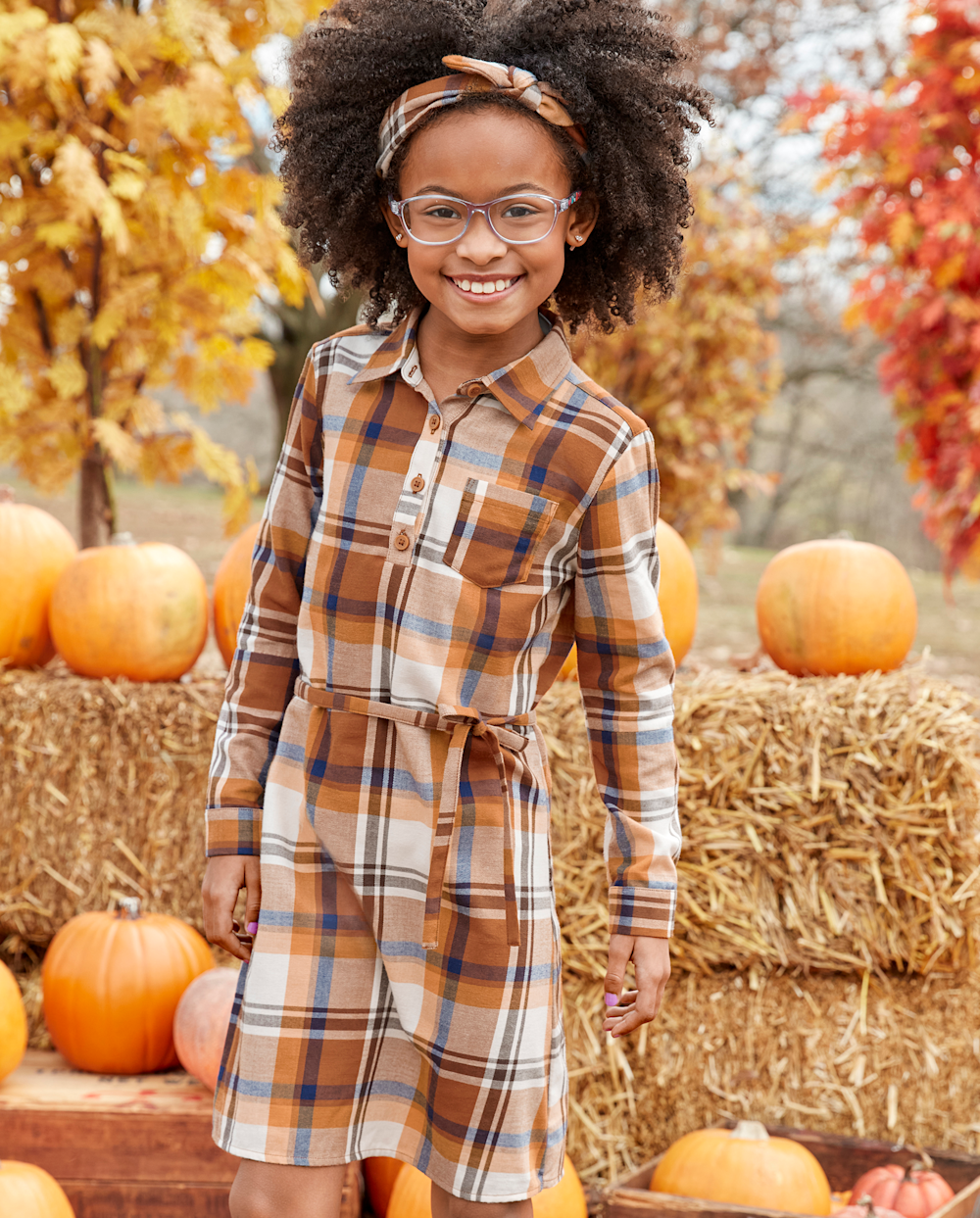 The Children’s Place Girls Matching Family Plaid Shirt Dress | Size XS (4) | Brown | Cotton/Polyester The Children’s Place Girls Matching Family Plaid Shirt Dress | Size XS (4) | Brown | Cotton/Polyester