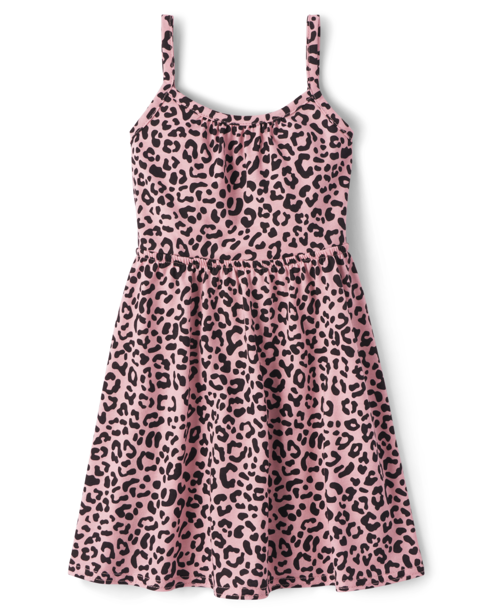 Toddler Baby Sleeveless Cutout Above the Knee Animal Leopard Print Dress With a Bow(s)