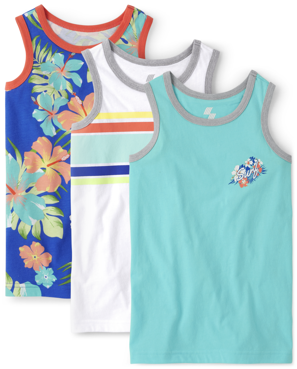 The Children’s Place Boys Tropical Tank Top 3-Pack | Size Medium (7/8) | Cotton/Polyester The Children’s Place Boys Tropical Tank Top 3-Pack | Size Medium (7/8) | Cotton/Polyester