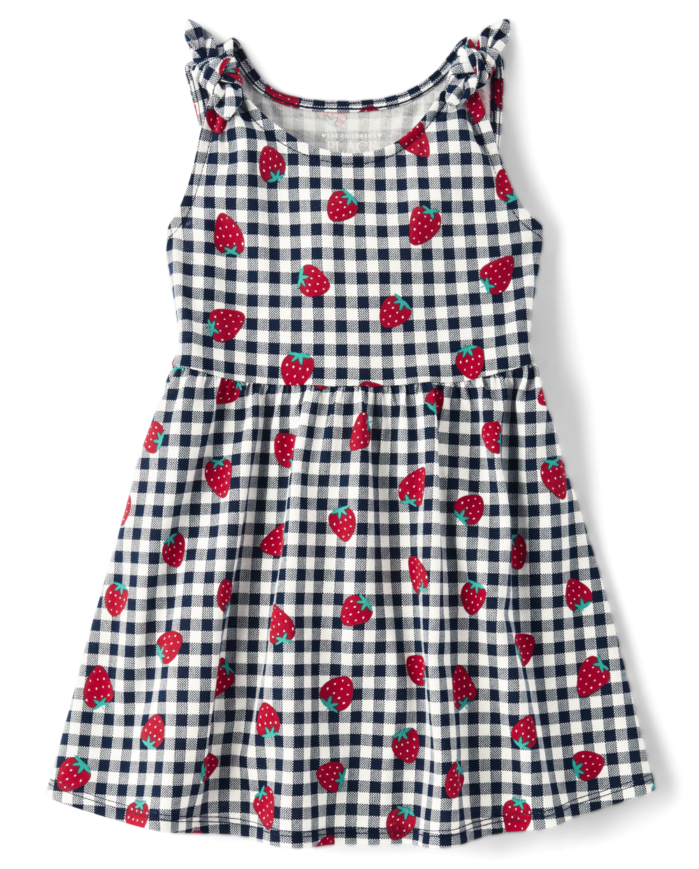 Toddler Baby Above the Knee Checkered Gingham Print Scoop Neck Sleeveless Dress