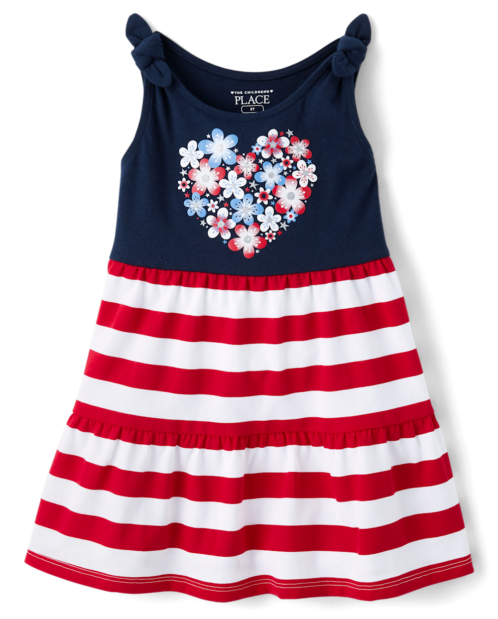 Toddler Above the Knee Sleeveless Crew Neck Dress