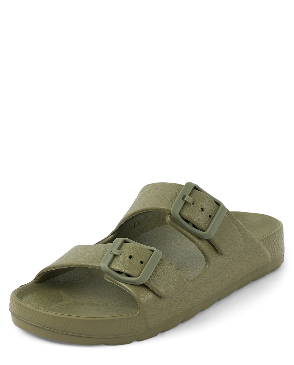 The Children's Place Kids Buckle Slides | Size YOUTH 12 | Green