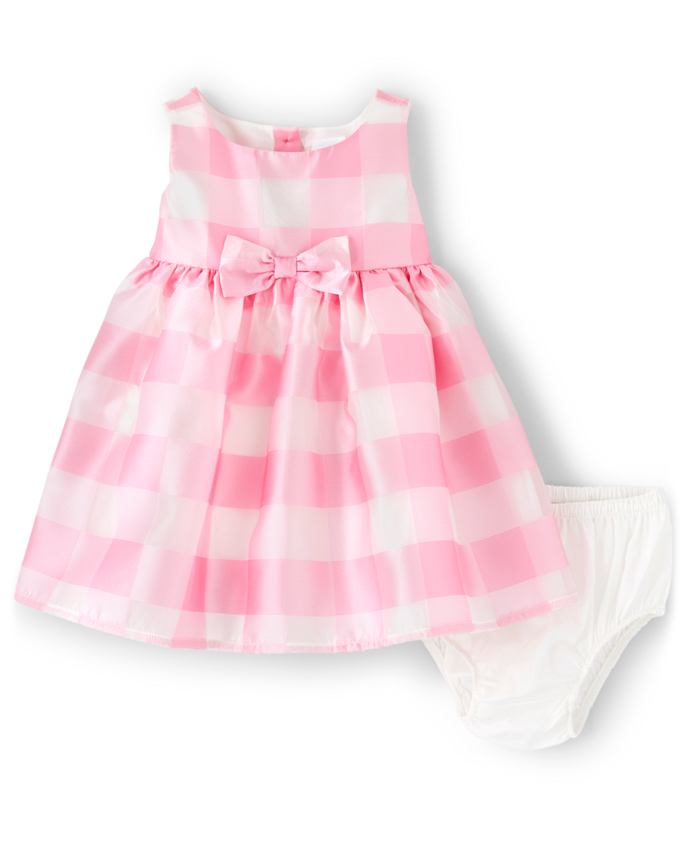 Gymboree | Girls | Baby Gingham Bow Dress – Spring Celebrations in Pink | Size 6-9 M | 100% Cotton