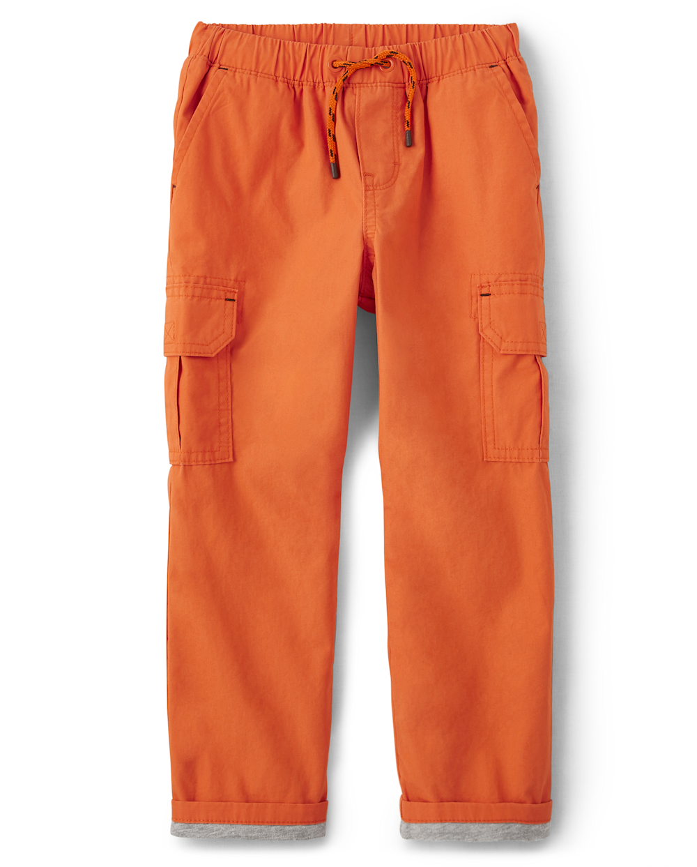 Gymboree | Boys | Pull On Cargo Pants – Perfect Pumpkin in Orange | Size 5T | 100% Cotton Poplin