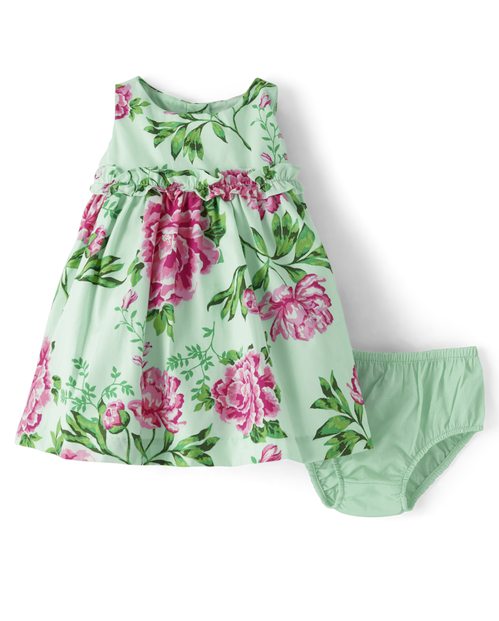 Gymboree | Girls | Baby Mommy And Me Floral Dress – Time for Tea in Green | Size 0-3 M | 100% Cotton Poplin Gymboree | Girls | Baby Mommy And Me Floral Dress – Time for Tea in Green | Size 0-3 M | 100% Cotton Poplin