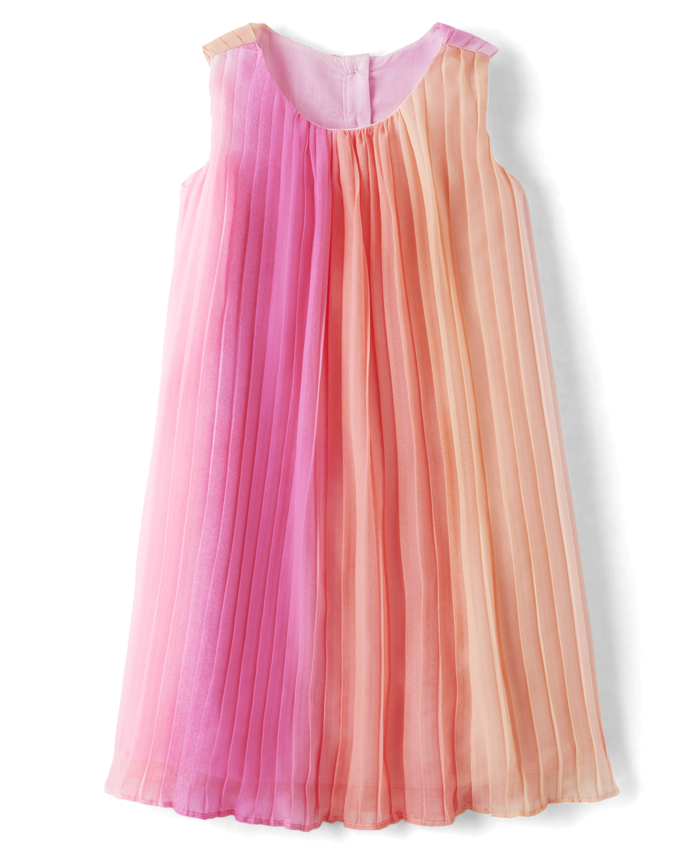 Gymboree | Girls | Ombre Pleated Dress – Magical Monarch in Coral | Size 3T | 100% Polyester