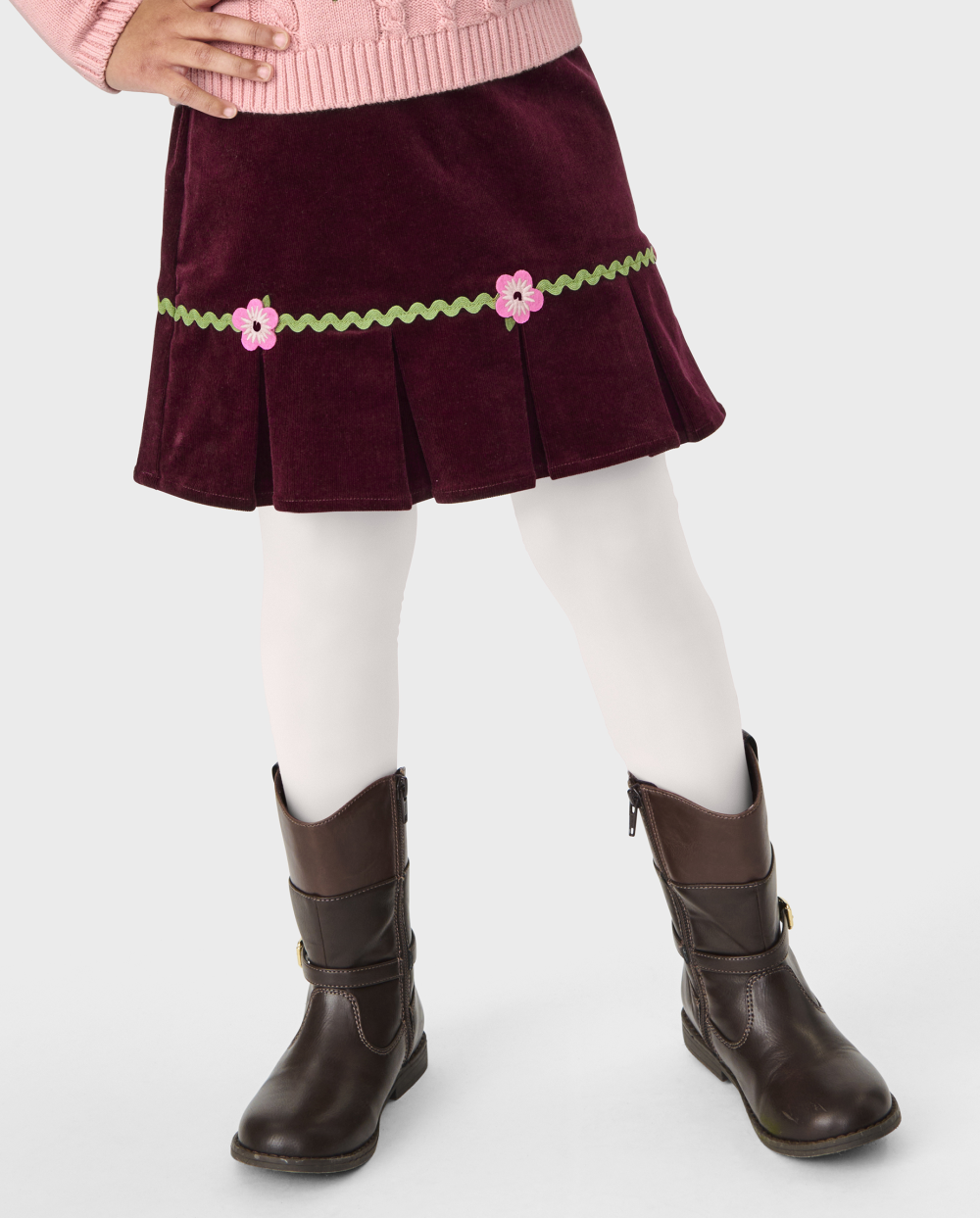 Gymboree | Girls | Flower Corduroy Pleated Skirt – Enchanted Forest in Burgundy | Size 10 | 100% Cotton Gymboree | Girls | Flower Corduroy Pleated Skirt – Enchanted Forest in Burgundy | Size 10 | 100% Cotton