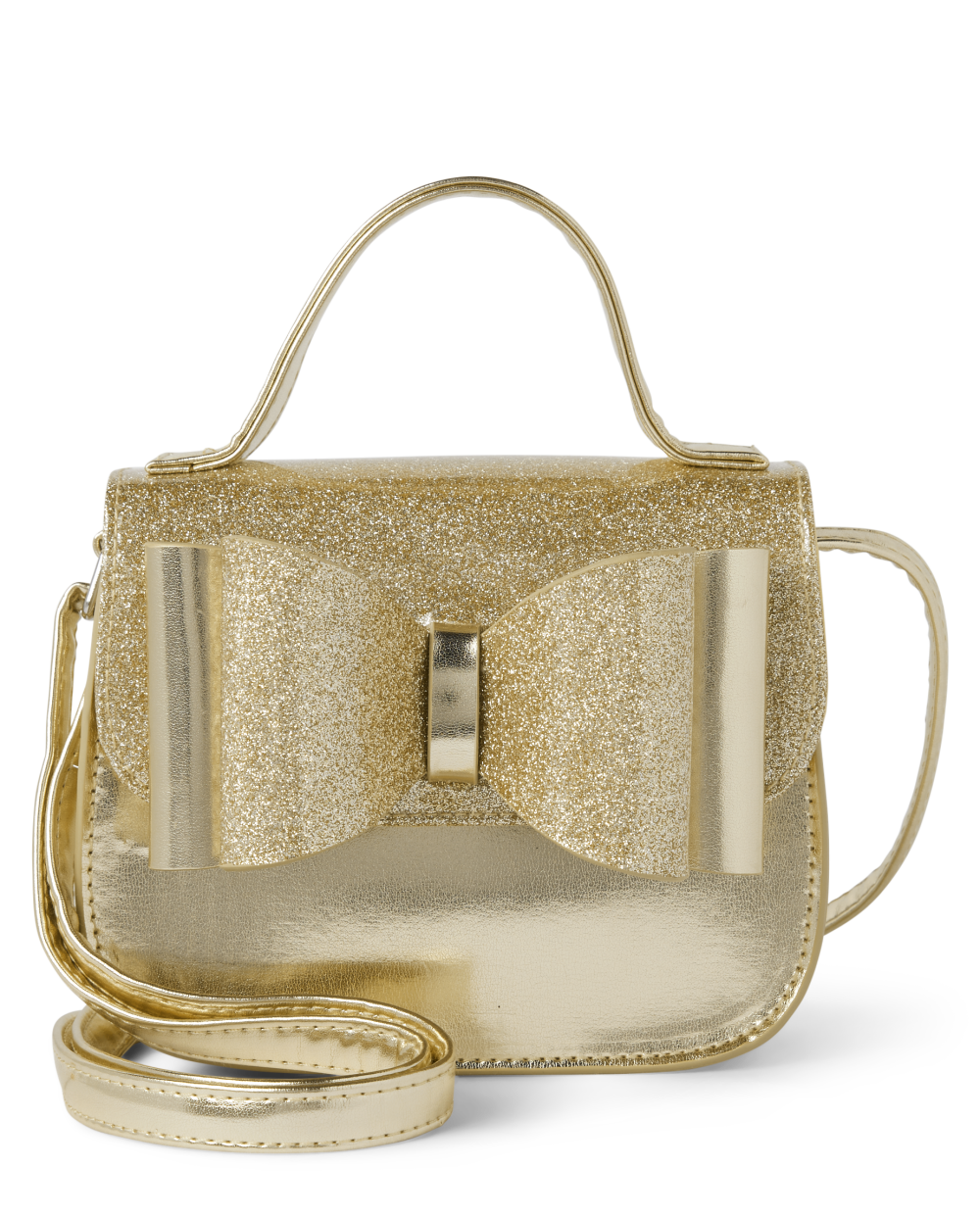Gymboree | Girls | Glitter Bow Crossbody Bag in Metallic